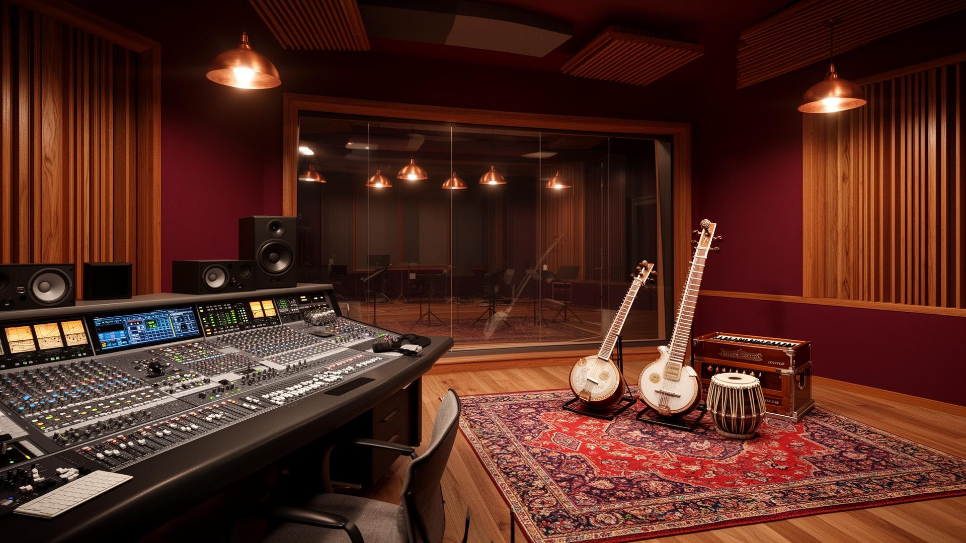 Concept rendering: Professional recording studio