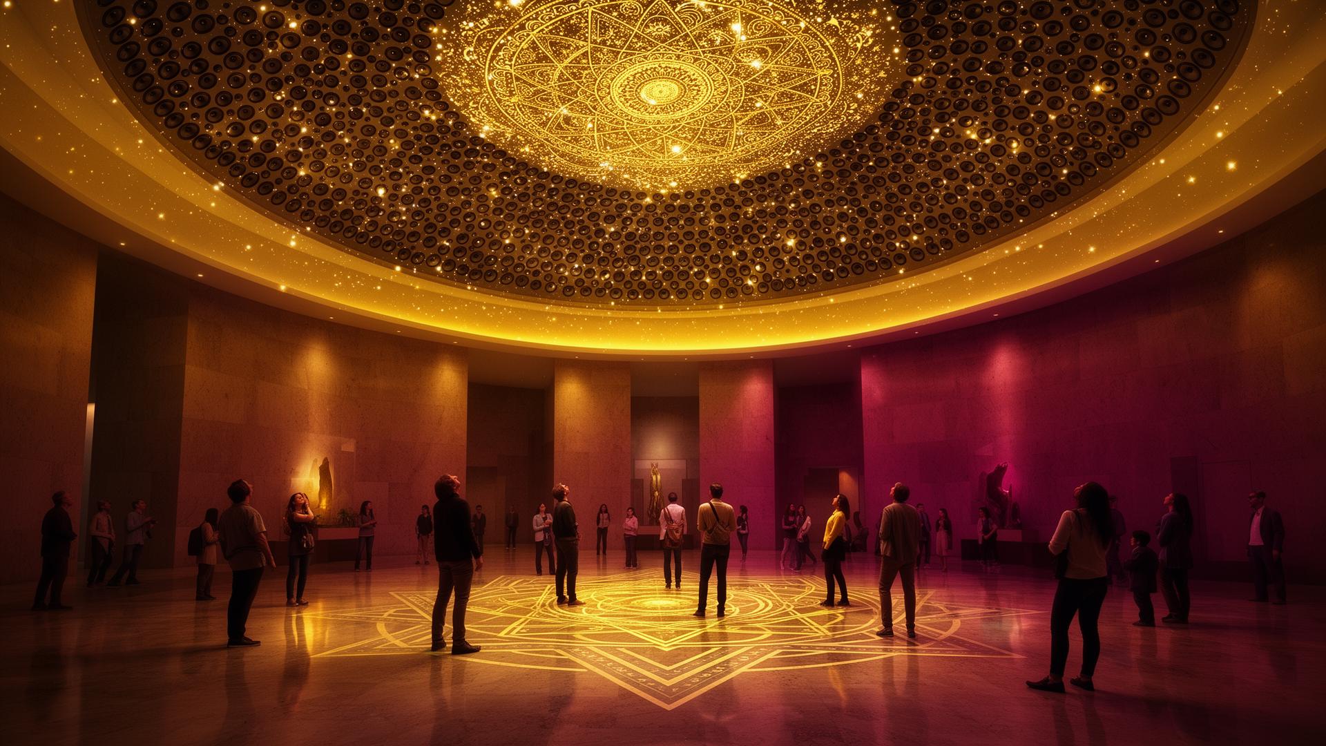Concept rendering of the spatial-audio sacred-sound dome in the lobby